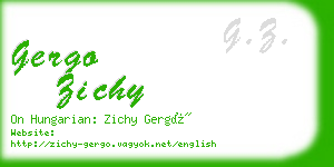 gergo zichy business card